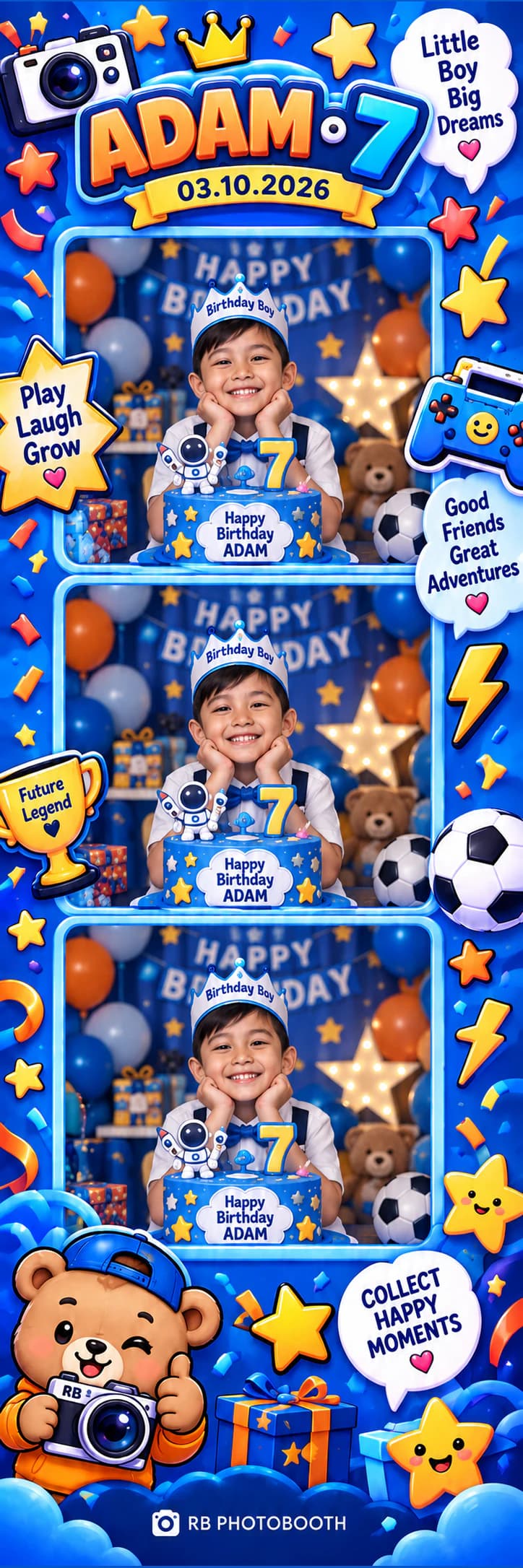 Photostrip siap Little Boy Big Dreams untuk Adam • 7