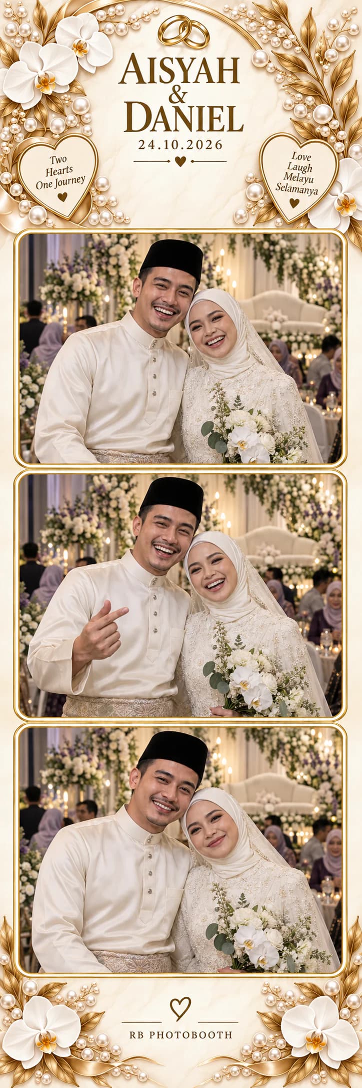 Photostrip siap Walimatulurus Danial & Aisyah